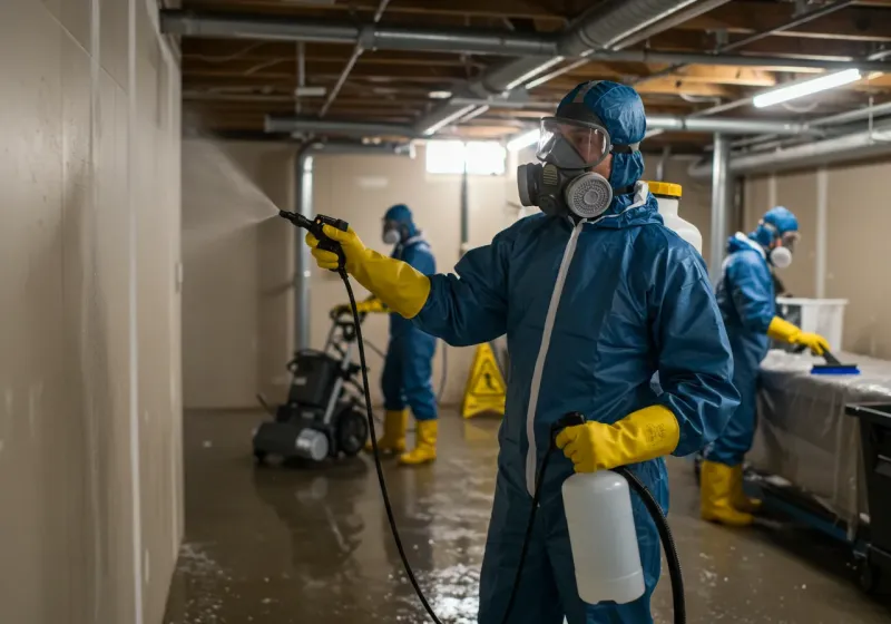 Basement Sanitization and Antimicrobial Treatment process in Ocean Pointe, HI